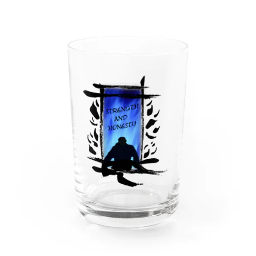 Strength and Honesty　black Water Glass