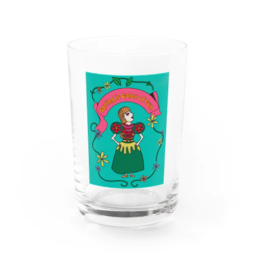 Spring color Water Glass