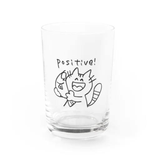 ぽじねこ！のポジティブTシャツ Water Glass