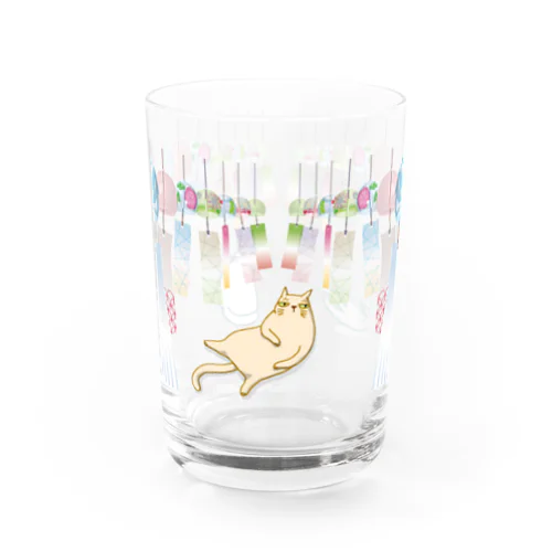 風鈴と猫♪ Water Glass