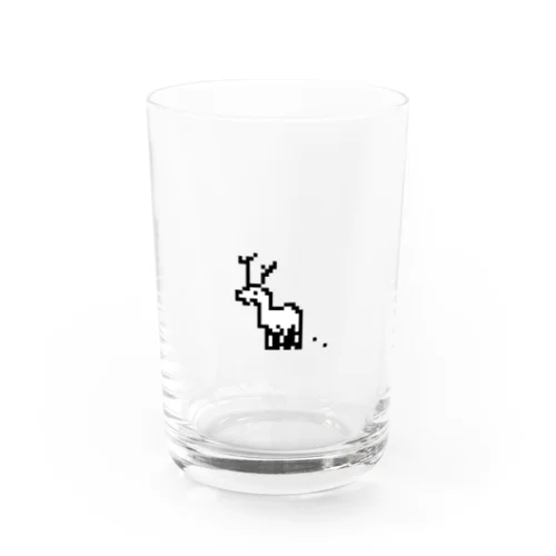 白いシカ Water Glass