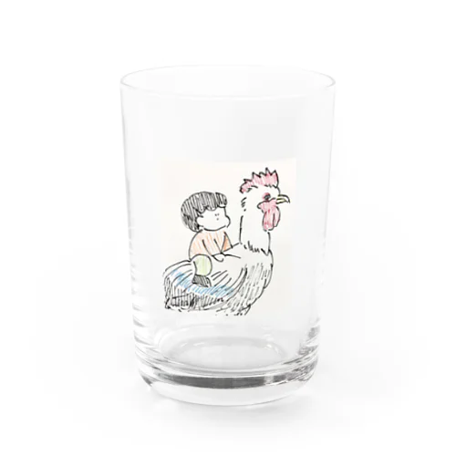 D.D.まさるくんwithトリ Water Glass