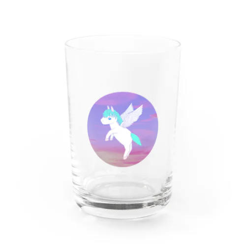 ちびっ子ペガサス（ホワイト） Water Glass