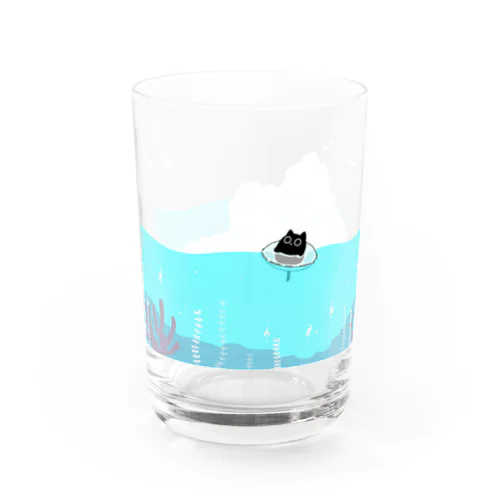 海と毛玉猫 Water Glass