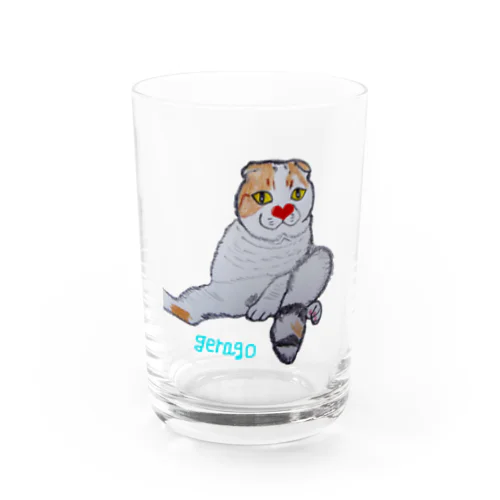 ふくみ鼻ハートサイン Water Glass