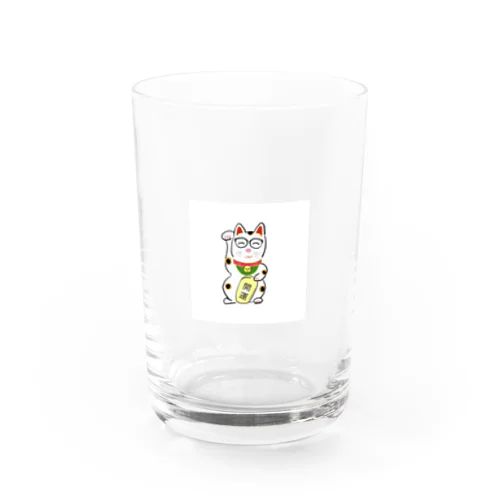 メガネ招き猫 Water Glass