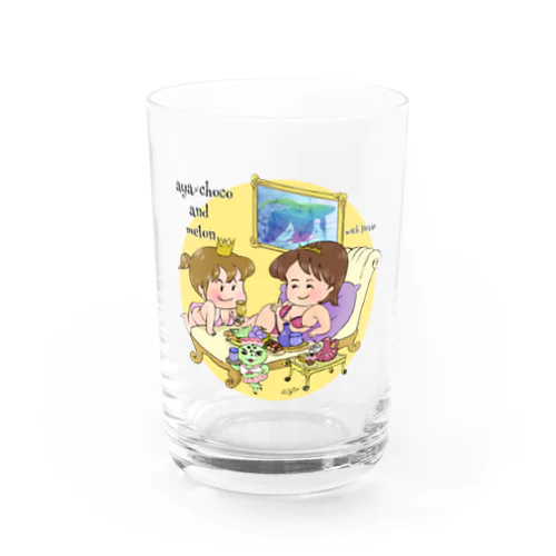 チョコとヘッセとめろんな女子会 Water Glass