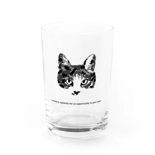 Army Cat モノクローム Water Glass