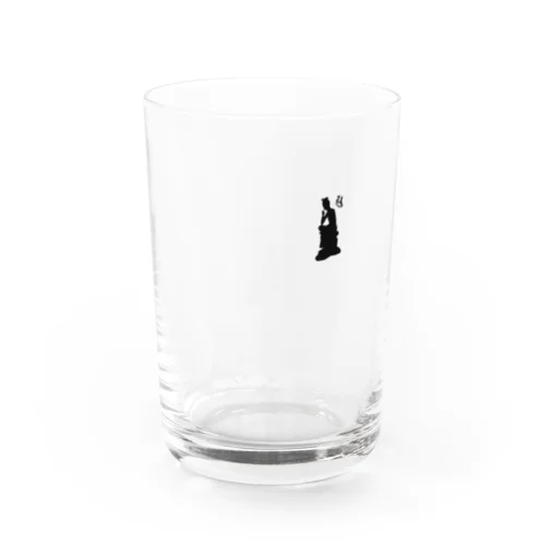 弥勒菩薩（ワンポイント　黒） Water Glass