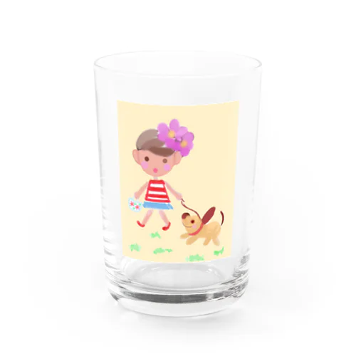 わんこ と お散歩♪ Water Glass