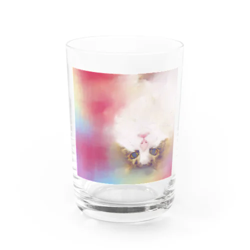 もふがかわいい　ふわふわカラフル Water Glass