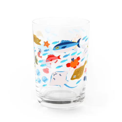 カニと海の仲間たち Water Glass