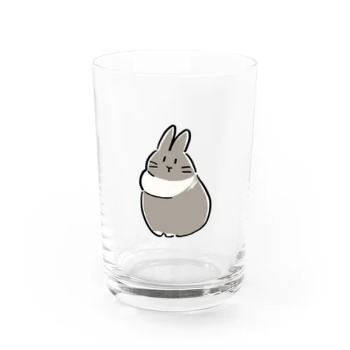 しろくろうさぎさん2 Water Glass