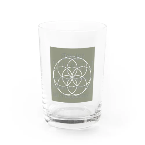 型押し風ロゴ入りシードオブライフ Water Glass