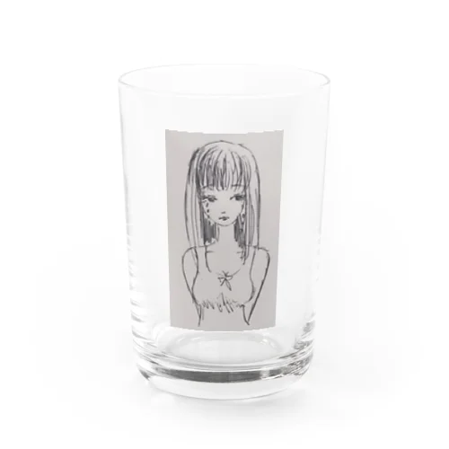 泣いてる夏の女の子ちゃん Water Glass