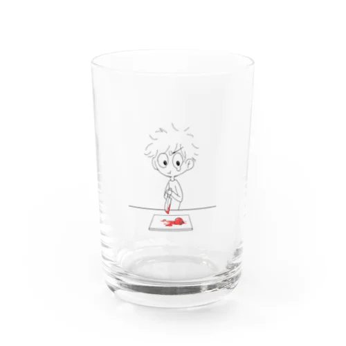 トマトが上手に刻めないジョニー Water Glass