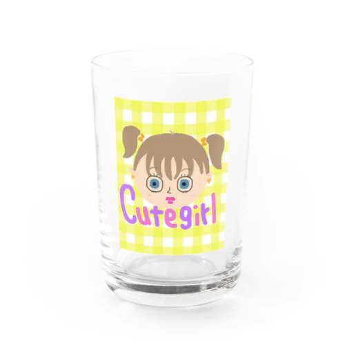 キュートガールチェックver Water Glass