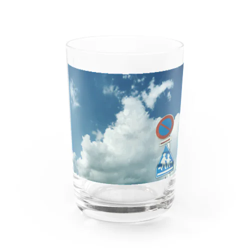 夏空と標識 Water Glass