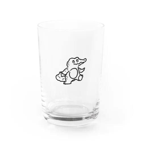 ワニ（黒） Water Glass