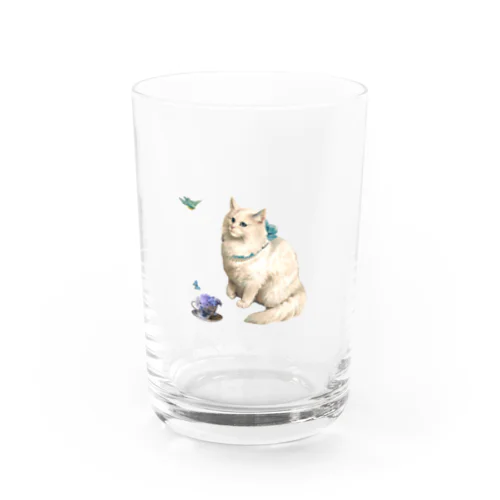 victorian cat♡Donation♡お茶会ねこちゃん 『ねこのお茶会』 Water Glass