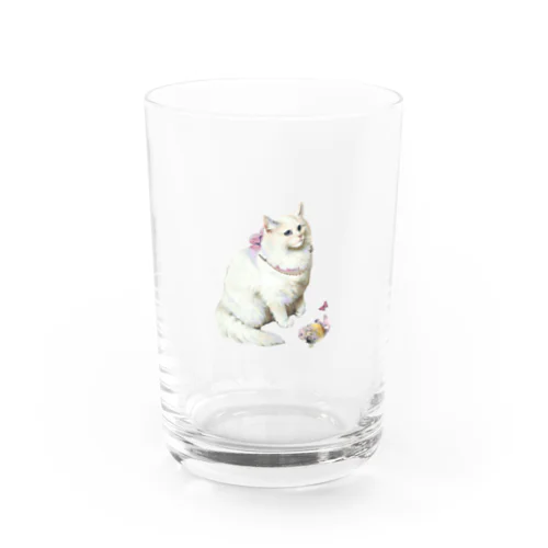 victorian cat♡Donation♡お茶会ねこちゃん 『ねこのお茶会』 Water Glass