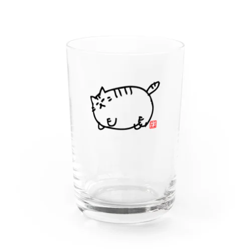 デブ猫ニャポポさん(ハンコ・色無) グラス