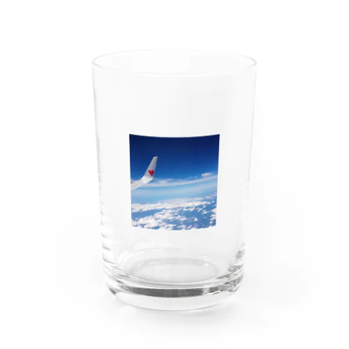 飛行機と雲の上 Water Glass