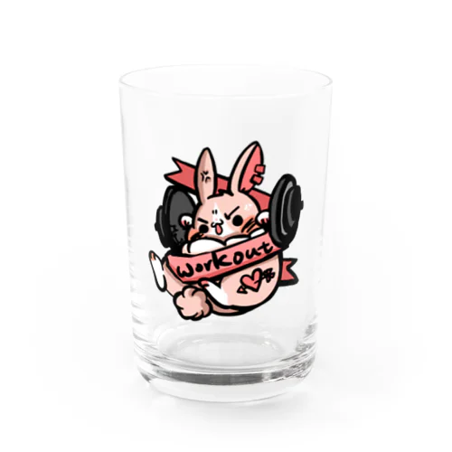  筋トレ兎 Water Glass