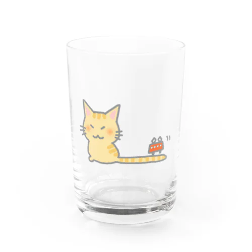 電車猫さん Water Glass