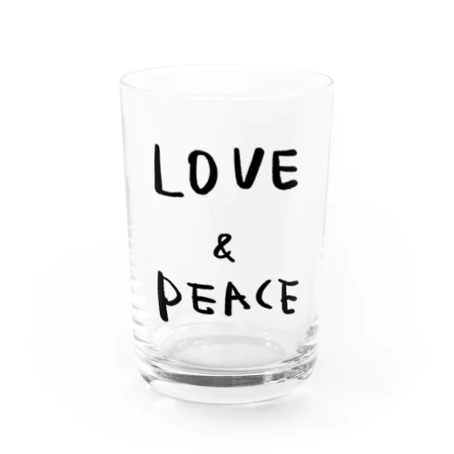 LOVE ＆ PEACE  Water Glass