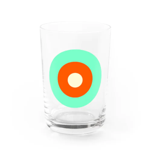 サークルa・ペパーミント オレンジ クリーム Water Glass