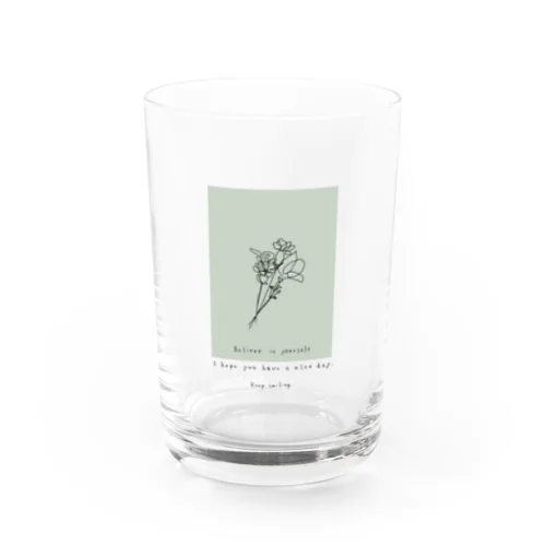 bouquet green Water Glass