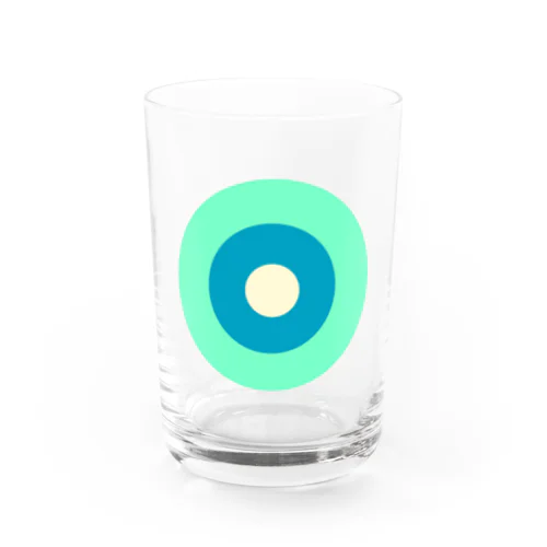 サークルa・ペパーミント 水色4・ クリーム Water Glass