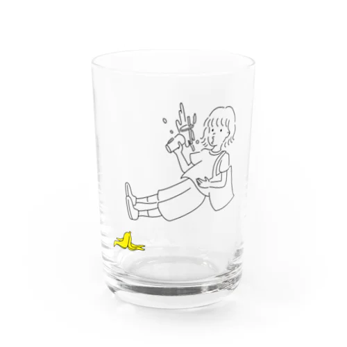 てこでも動かないバナナ Water Glass