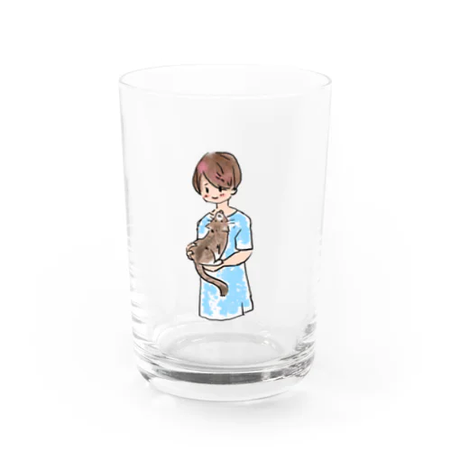 猫にデレるうう Water Glass