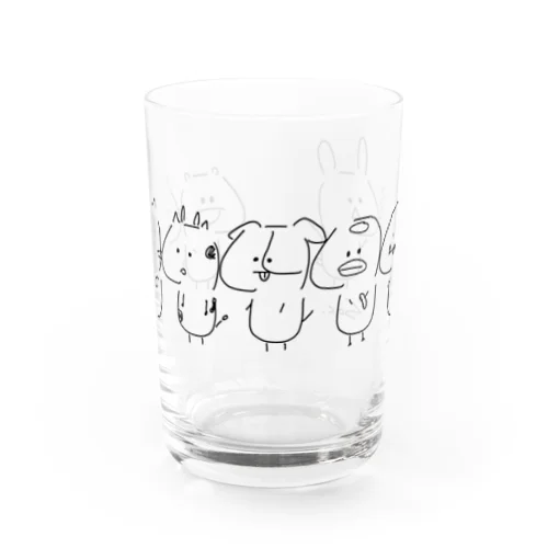 前向きアニマルず Water Glass