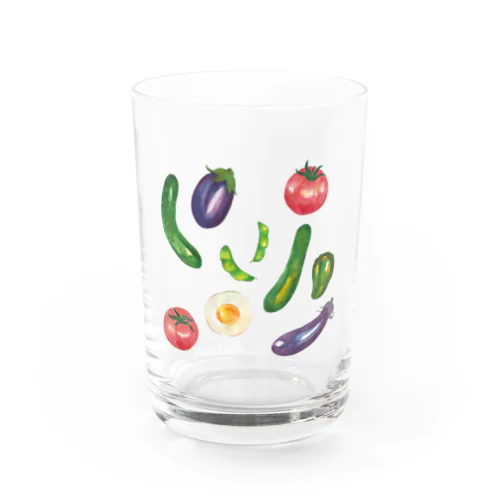 力強いお野菜たち Water Glass