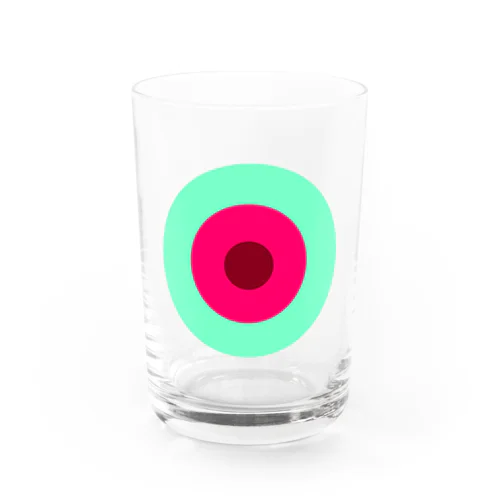 サークルa・ペパーミント・ショッキングピンク・ チョコ Water Glass