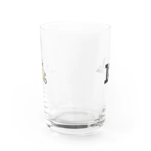 三輪車+10周年記念ロゴ Water Glass