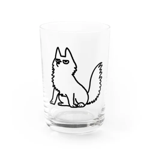 ふさジト犬　むくむにオリジナル Water Glass