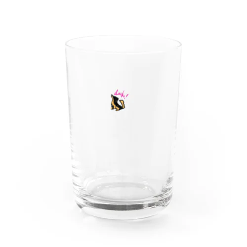 横からミニチュアダックス Water Glass