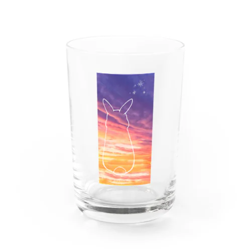 sunset_usagi Water Glass