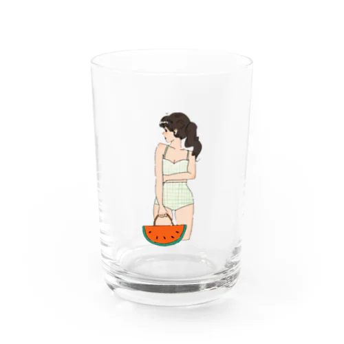 ポニーテールの女の子（夏） Water Glass