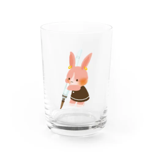 お絵描きうさぎちゃん Water Glass