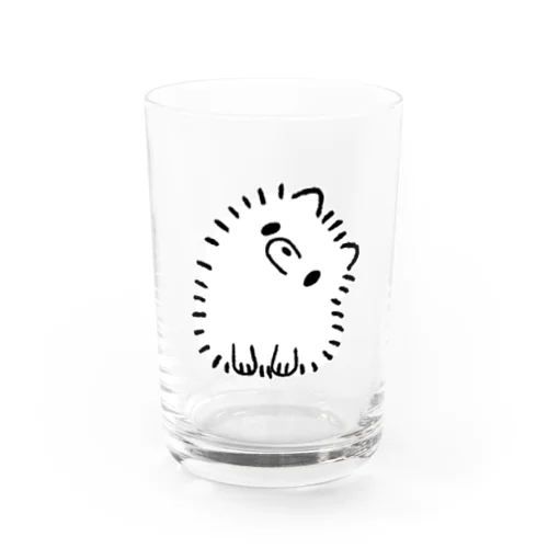 こくびをかしげるポメちゃん Water Glass