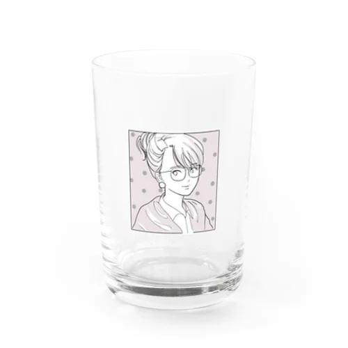 メガネ女子（ストロベリー） Water Glass