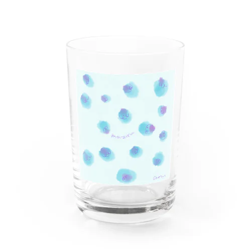 Blue pattern Water Glass