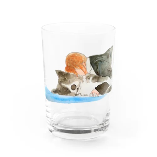 秋田犬を吸う Water Glass