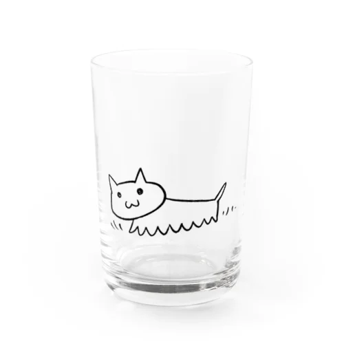 ねこではないなにか…仮にぬことする。（黒） Water Glass