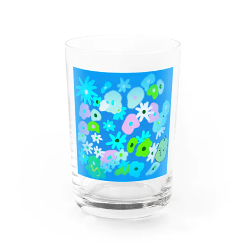 ブルーフラワー Water Glass